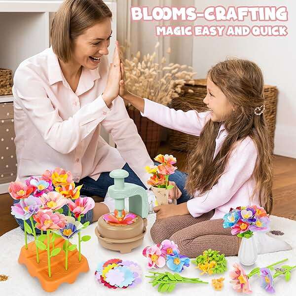 Fabric Flower Bouquets Toys, DIY Craft Kits Toys for Kids - Flowers Market Toy, Build Your Flower Bouquet, Arts & Crafts for 4+ Year Toddler Girl, Educational Activity Preschool B-Day Gifts - Image 6