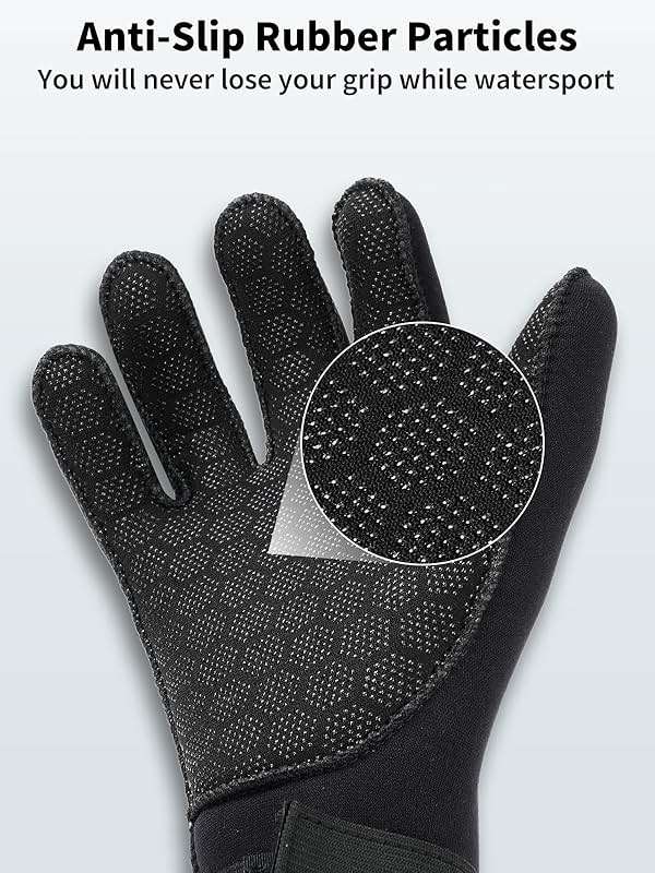 Summshall Scuba Diving Gloves, 3MM Neoprene Thermal Non-Slip Gloves for Diving, Surfing, Kayaking, Snorkeling, Sailing, Boating Neoprene Gloves for Men and Women - Image 3