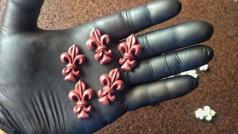 Silicone Mold Mini Fleur de Lis sets 5+5, mold for clay, mold for resin, Vintage element, Heraldic lilly overlays - Image 3
