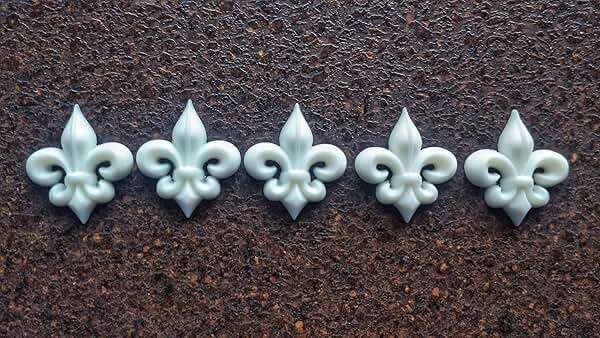 Silicone Mold Mini Fleur de Lis sets 5+5, mold for clay, mold for resin, Vintage element, Heraldic lilly overlays - Image 7