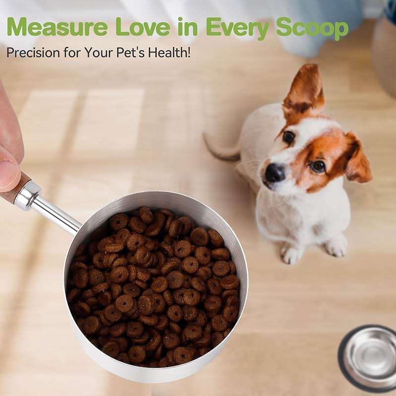 FAFAFLYER Dog-Cat Food-Scoop Measuring-Cup - 304 stainless steel material.1-Cup capacity. Precision scale measurements - Image 7
