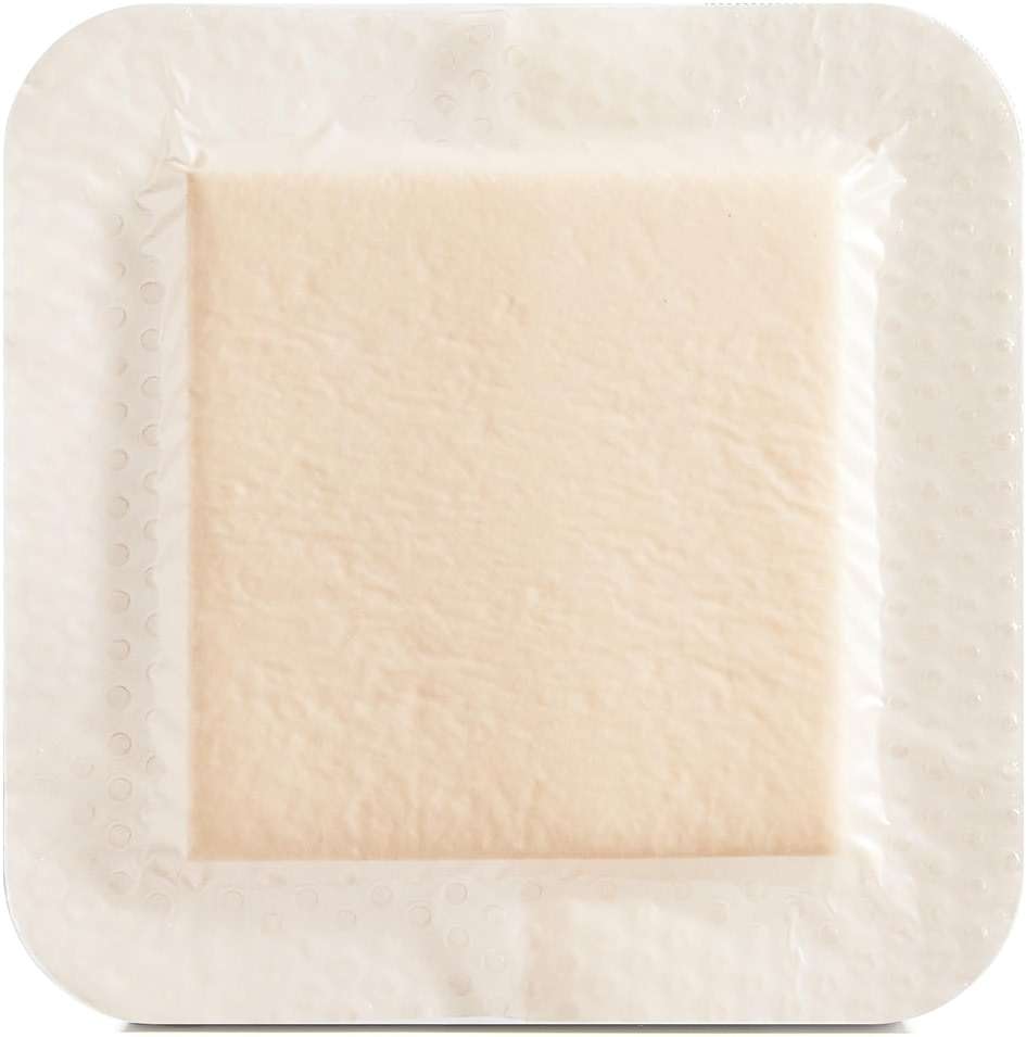 HALYARD Multi-Layer Bordered Silicone Foam Wound Dressing, Gentle Adhesive Superabsorbent Core Conformable & Breathable Water Resistant Protective Film Backing, 3 Inch x 3 Inch (Box of 10) - Image 2