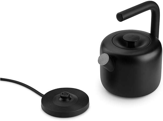 Fellow Clyde Electric Kettle 1.5 Liter - Fast Boil, Drip-Free Spout | Hot Water Tea Kettle for Tea & Coffee, Stainless Steel Water Boiler, Auto Shut-Off, BPA-Free, Cordless, Matte Black - Image 6