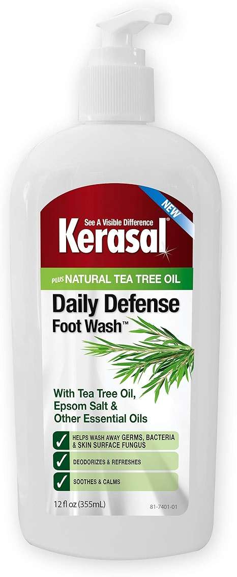Kerasal Nail Renewal and Nail File Combo Pack, Restores Appearance of Discolored or Damaged Nails & Daily Defense Foot Wash Daily Cleanser for Feet, 12 Ounce - Image 5