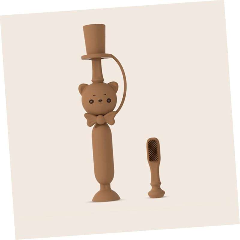 FOMIYES Silicone Training Toothbrush Cartoon Bear Design Soft Bristles for Gentle Cleaning Safe for Boy Girl Oral Care Random Color for Toddlers and Boy Girl - Image 4