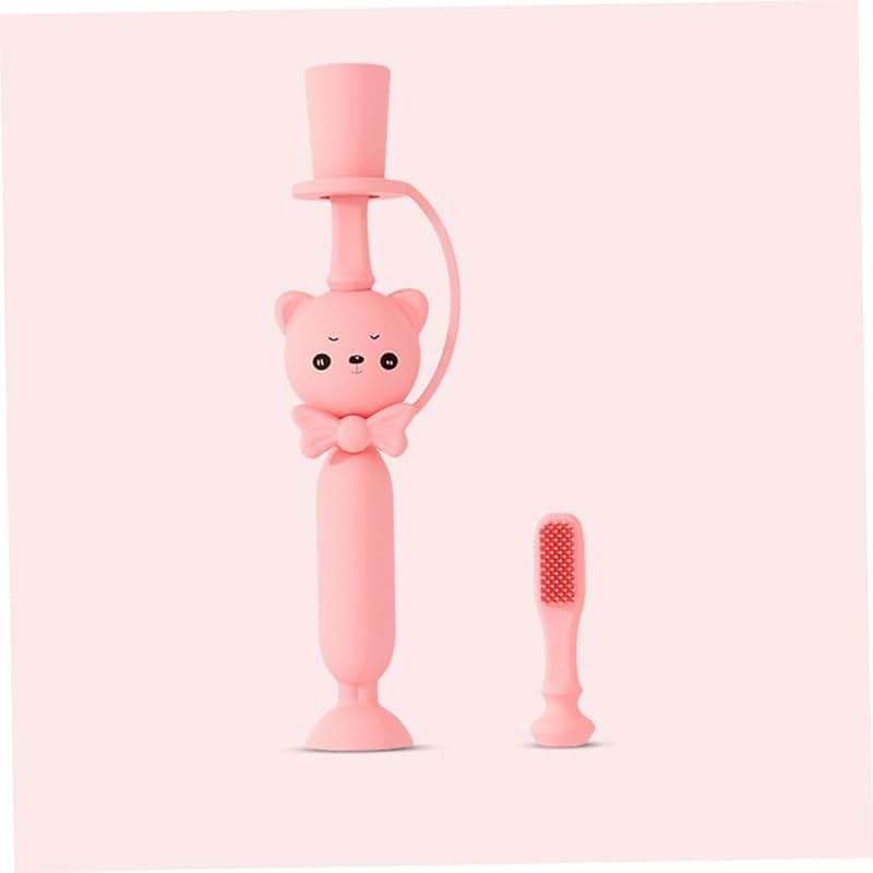 FOMIYES Silicone Training Toothbrush Cartoon Bear Design Soft Bristles for Gentle Cleaning Safe for Boy Girl Oral Care Random Color for Toddlers and Boy Girl - Image 7