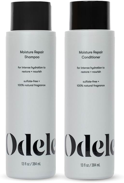 Odele Moisture Repair Sulfate-Free Shampoo & Conditioner Set, for Intense Hydration to Restore & Nourish Dry or Damaged Hair, 13 Fl Oz Each (2-Pack) - Product Image