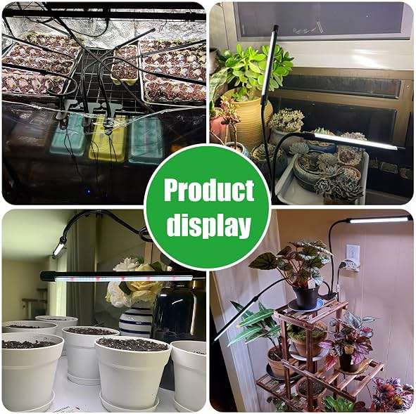 Grow Lights for Indoor Plants, Upgrade 84 LEDs Clip Plant Lights, Full Spectrum LED Plant Growing Lamps with Flexible Gooseneck, 3/9/12H Timer, 3 Spectral Modes, 10 Dimmable Levels (2 Head 1 Pack) - Image 7