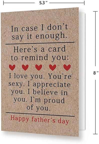 Zyulin Sweet Fathers Day Cards Gifts for Boyfriend Husband, Happy Father's Day Cards Gifts from Wife Girlfriend, Wonderful Father's Day Card to My Favorite Father, Love Card - Image 3