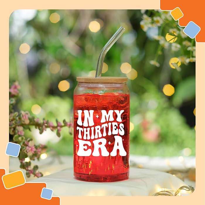 NewEleven 30th Birthday Gifts For Women - 30s Birthday Decorations - 30 Year Old Gift For Her, Woman, Sister, Mom, Daughter, Best Friend - In My Thirties Era Glass - 16 Oz Coffee Glass - Image 4