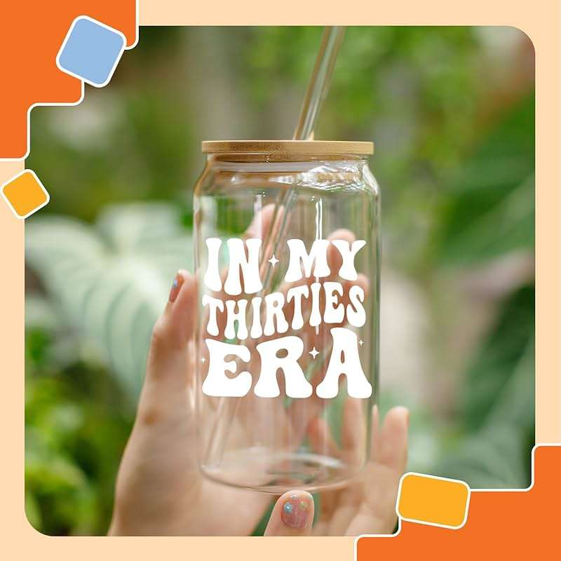 NewEleven 30th Birthday Gifts For Women - 30s Birthday Decorations - 30 Year Old Gift For Her, Woman, Sister, Mom, Daughter, Best Friend - In My Thirties Era Glass - 16 Oz Coffee Glass - Image 7