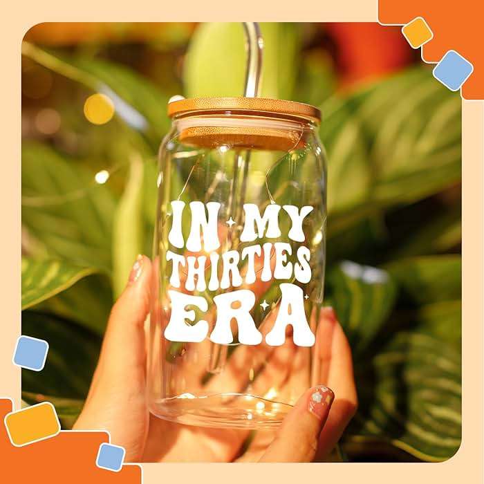 NewEleven 30th Birthday Gifts For Women - 30s Birthday Decorations - 30 Year Old Gift For Her, Woman, Sister, Mom, Daughter, Best Friend - In My Thirties Era Glass - 16 Oz Coffee Glass - Image 8