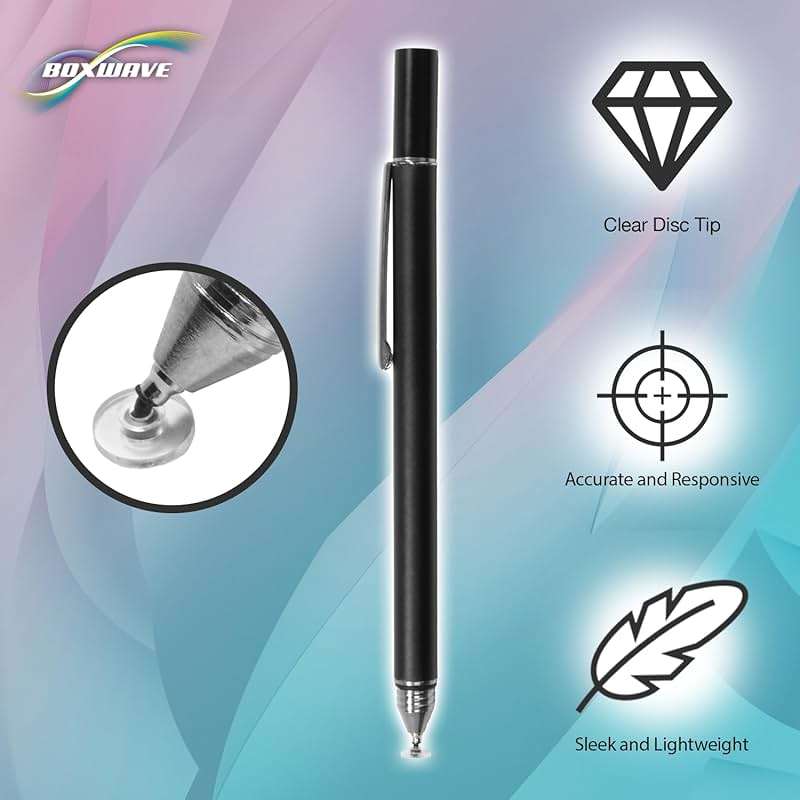 BoxWave Stylus Pen Compatible with Simbans PicassoTab X (10.1 in) - FineTouch Capacitive Stylus, Super Precise Stylus Pen - Jet Black - Image 4