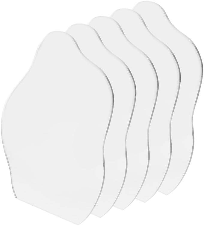 HOODANCOS 5pcs Irregular Acrylic Mirror for Projects Thickness Elegant Design for Living Room and Makeup Use Non-Distorted Reflection - Image 2