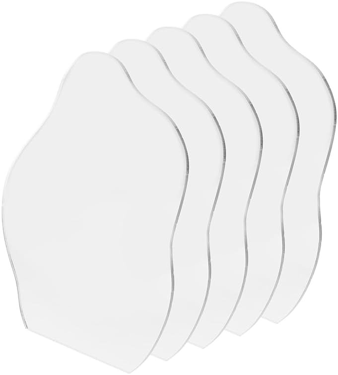 HOODANCOS 5pcs Irregular Acrylic Mirror for Projects Thickness Elegant Design for Living Room and Makeup Use Non-Distorted Reflection - Product Image