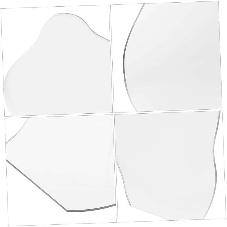 HOODANCOS 5pcs Irregular Acrylic Mirror for Projects Thickness Elegant Design for Living Room and Makeup Use Non-Distorted Reflection - Image 10