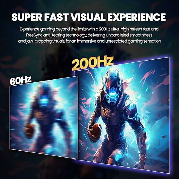 CRUA 32Inch Curved Gaming Monitor, FHD(1920 * 1080P) VA Screen 165Hz/200Hz, 1800R VA Screen, 120% sRGB, Computer Monitor that Support AMD Freesync, HDMI, DP, Wall Mountable Installs-Black - Image 3