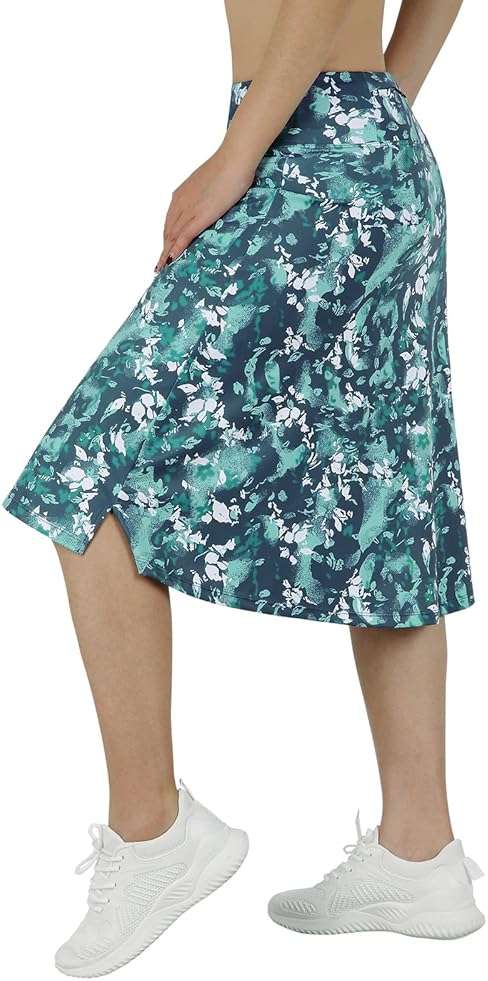 BELEROY Knee Length Skorts Skirts for Women with Pockets Midi Skirt with Built-in Shorts Golf Tennis Skirt for Casual - Image 4