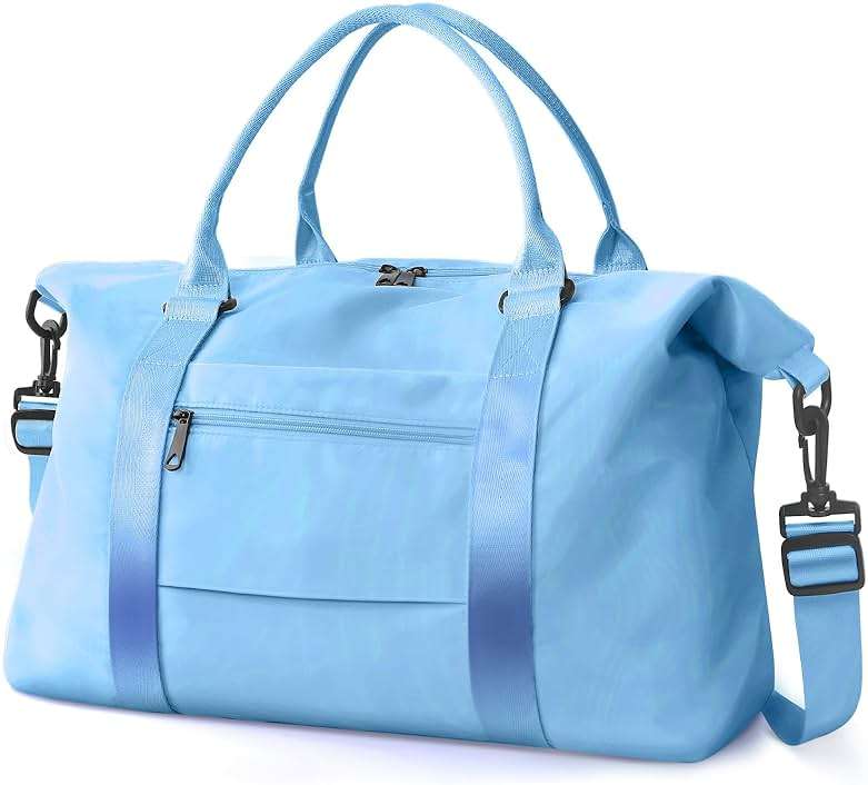Travel Duffle, Waterproof Weekender Carry On Tote for Women, Travel Essentials Sport Gym for Men, Hospital Bag for Labor and Delivery, Overnight Luggage With Trolley Sleeve - Image 1