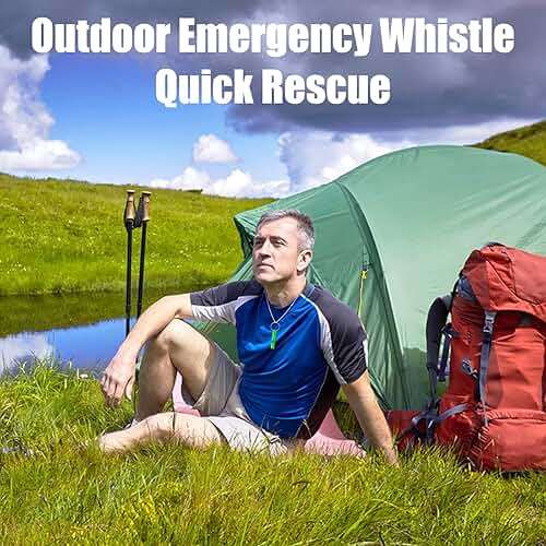 MIDELONG 6 pcs Emergency Whistle with Key Chain, Aluminum Extra Loud Safety Survival Whistle Keychain for Outdoor Sports Camping Hiking Boating Hunting, 6 Colors - Image 4