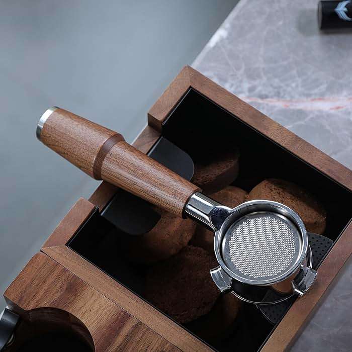 KNODOS 54mm Bottomless Portafilter V2 with Upgraded American Walnut Handle - Compatible with Breville Barista Express, Pro, Touch, Bambino, Plus, Infuser, Duo Temp Pro- Includes 18-21g Filter Basket - Image 3