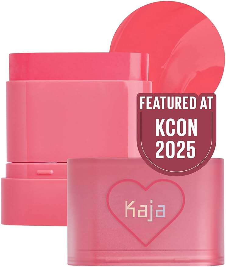 KAJA Cheek & Lip - Dewy Bar 02 Strawberry Sorbet | Creamy Blusher and Balm Multi-Stick, 45% Moisturizing Oil, Apple Extract, Vitamin-Hyaluronic Acid Infused, High Shine, Non-Sticky, Easy Blending, 10g - Image 1