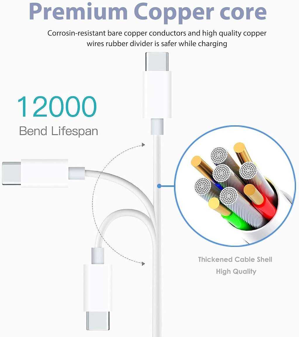 2 Pack Car Carplay Cable for iPhone 17 Air/15/16 16e 17e 15 Pro Max 15 Plus USB A to USB Type C Data Cord,iPad 10th Gen, Samsung Galaxy Tab A7 A8 A9 S10+ S9 S8 S7 Note 10 S10,LG Phone Charger Charging - Image 5