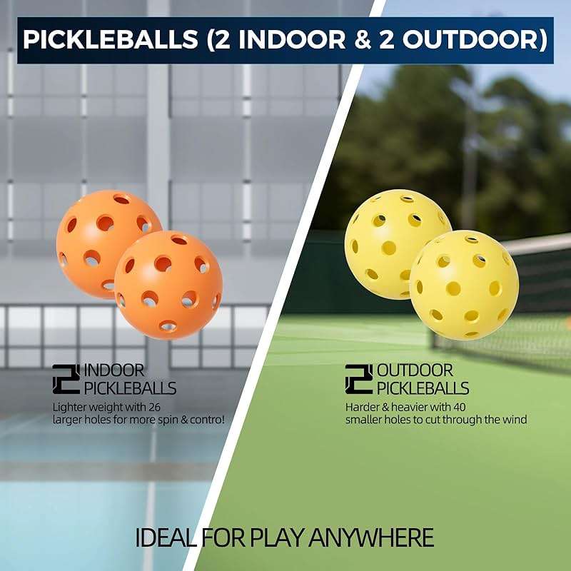 Bravixs Pickleball Paddles Set of 2 USAPA Approved T700 Raw Carbon Fiber Pickleball Paddle, Friction Surface Pickleball Rackets with 4 Balls 1 Pickleball Bag, Pickle Ball Paddle Set for Men and Women - Image 8