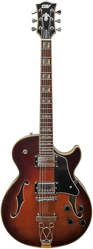 IYV-IJZ-300A TSB Jazz Solid hollow-Body Electric Guitar, Tobacco Sunburst - Product Image