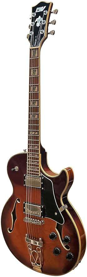IYV-IJZ-300A TSB Jazz Solid hollow-Body Electric Guitar, Tobacco Sunburst - Image 2