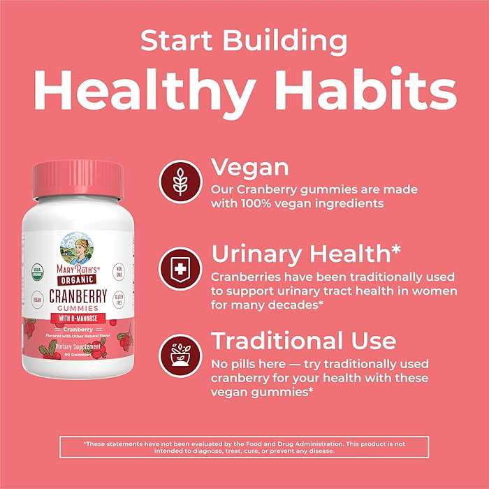 MARYRUTH'S Organics Organic Cranberry Gummies - 500mg Supplement | Urinary Tract Health for Women | with D Mannose | Traditional Use | USDA Organic | Vegan | Non GMO | 30 Servings - Image 7