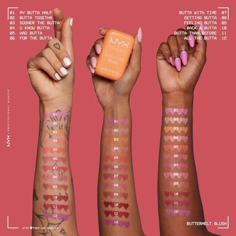 NYX PROFESSIONAL MAKEUP Buttermelt Powder Blush, Fade and Transfer-Resistant Blush, Up to 12HR Make Up Wear, Vegan Formula - Butta Together - Image 8