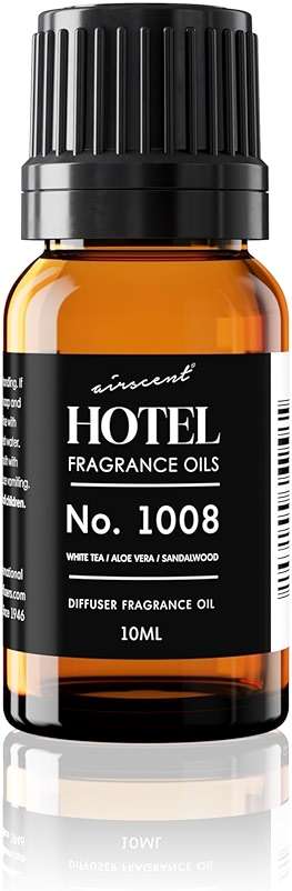 AirScent Hotel Diffuser Oil No. 1008 - White Tea, Aloe Vera & Sandalwood - Hotel Scent Dupe - Premium Fragrance Oil for Ultrasonic and Waterless Diffusers and Crafting - 10 mL, .34 fl oz Glass Bottle - Image 1