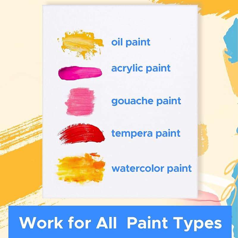 54 Pack 5x7 Inch Canvas Boards for Painting Bulk, Kids Art Novices Blank Painting Canvases, Gesso Primed Acid-Free 100% Cotton Canvas Panels for Acrylic Oil Watercolor Tempera Paint - Image 6