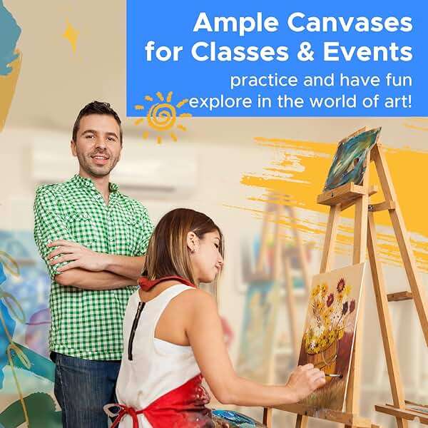 54 Pack 5x7 Inch Canvas Boards for Painting Bulk, Kids Art Novices Blank Painting Canvases, Gesso Primed Acid-Free 100% Cotton Canvas Panels for Acrylic Oil Watercolor Tempera Paint - Image 8