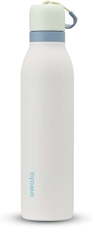 Owala FreeSip Twist Insulated Stainless Steel Water Bottle with Straw for Sports and Travel, BPA-Free, 24-oz, Green/White (Iced Breeze) - Image 1