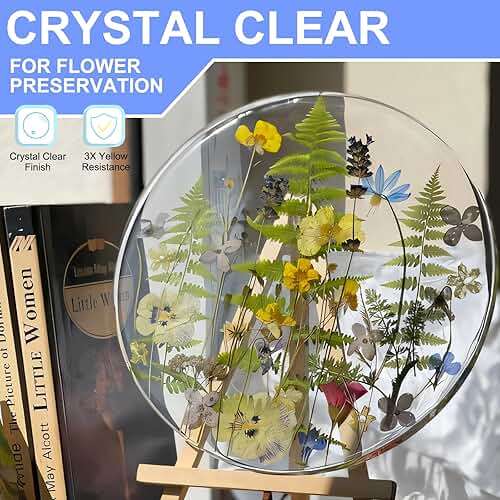 Teexpert Epoxy Resin 2 Gallon Kit, Pure Glossy Crystal Clear Resin Epoxy with Pump, Bubble Free Anti Yellowing with Self Leveling Formula for Casting, Jewelry Making, Table Top, Wood & Art Crafts - Image 3