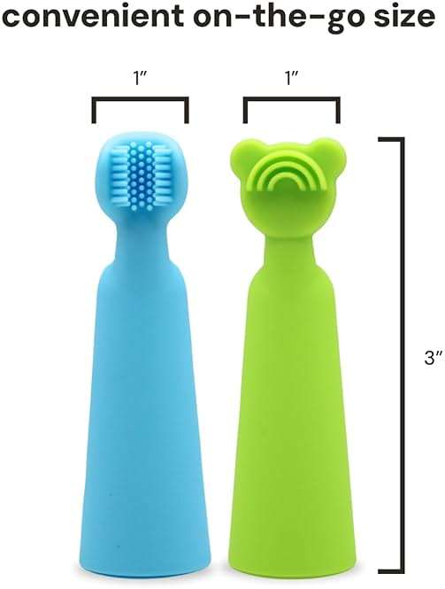 oogiebear Baby Finger Brush & Tongue Scraper - Gentle Oral Care, Soft Silicone, BPA-Free, for Infants & Toddlers - Image 5