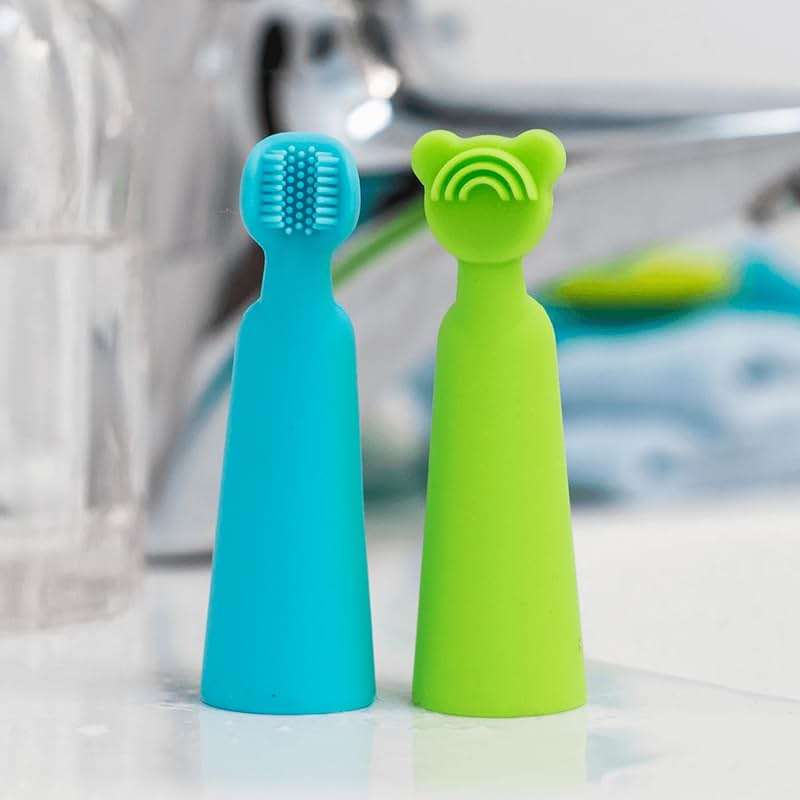 oogiebear Baby Finger Brush & Tongue Scraper - Gentle Oral Care, Soft Silicone, BPA-Free, for Infants & Toddlers - Image 7
