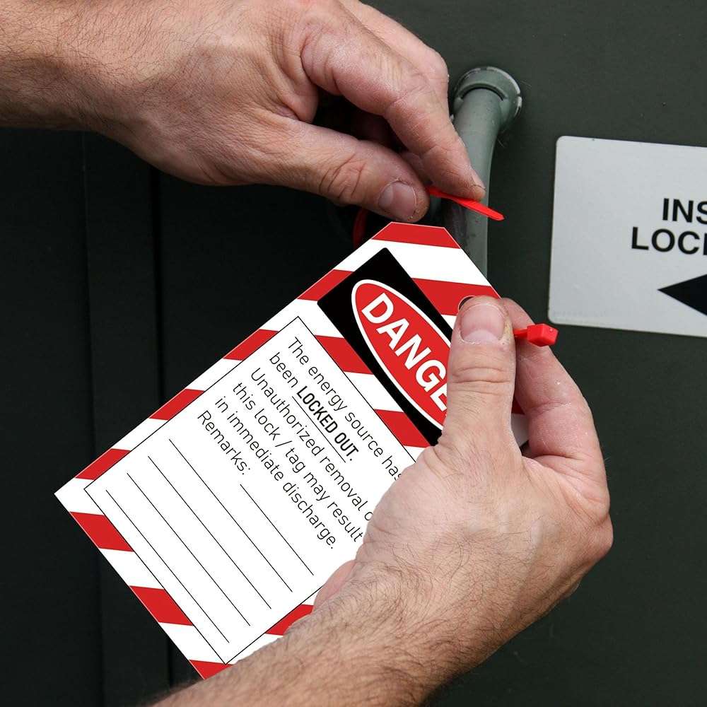 YHNTGB 50PCS Lockout Tagout Tags Do not Operate Equipment Labels with 50 Zip Ties OSHA Compliant for Out of Service Machine Maintenance - Image 4