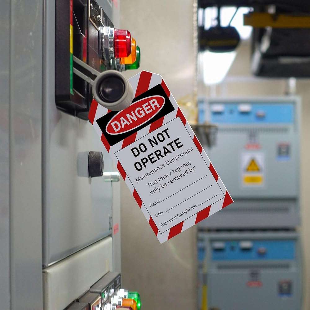 YHNTGB 50PCS Lockout Tagout Tags Do not Operate Equipment Labels with 50 Zip Ties OSHA Compliant for Out of Service Machine Maintenance - Image 5