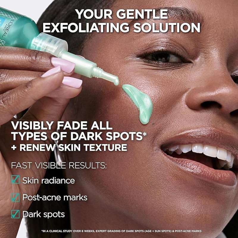 L'Oreal Paris Bright Reveal Dark Spot Exfoliant Peel, 25% AHA BHA PHA Face Exfoliator Solution, Gentle Skincare to Visibly Reduce Dark Spots and Renew Skin Texture, Includes SPF Lotion Sample - Image 4