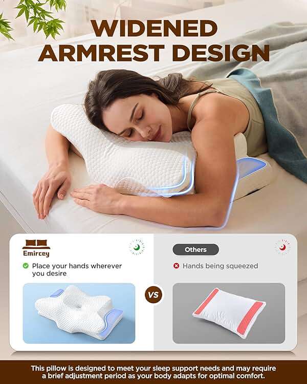 Sleep Doctor Approved Cervical Neck Pillow Sleeping, Ergonomic Contour Side Sleeper Pillows Adults, Cooling Orthopedic Pillow Pain Relief Support, Memory Foam Back Stomach Sleepers Grey Standard - Image 4
