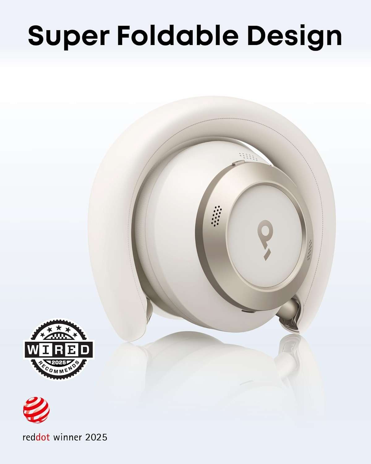 Soundcore Space One Pro by Anker, Foldable Over-Ear Headphones for Travel and Work, Adaptive ANC, Hi-Res LDAC, Comfortable Fit, 60H Playtime, 5-Min Charge for 8 Hrs, 6-Mic Calls - Image 2