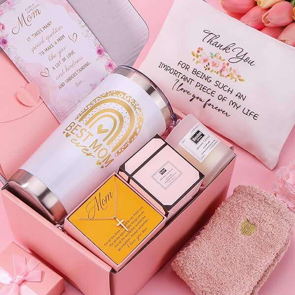 Mothers Day Gifts for Mom from Daughter Son - Unique Mom Birthday Gifts Ideas for Mother in Law, Mama, Stepmom, Best Mom Ever Gift Basket, Personalized Mothers Day Gift Box w/Tumbler - Image 2