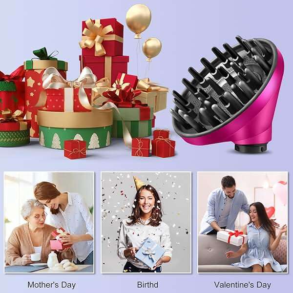 Upgraded Large Diffuser Attachment for Dyson Airwrap Styler - Converts to Hair Dryer, Faster and Define Curls, Heat Resistant Nylon Fiber Nozzle Attachments, Rose - Image 7