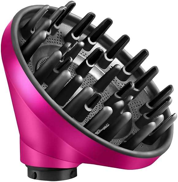 Upgraded Large Diffuser Attachment for Dyson Airwrap Styler - Converts to Hair Dryer, Faster and Define Curls, Heat Resistant Nylon Fiber Nozzle Attachments, Rose - Image 8
