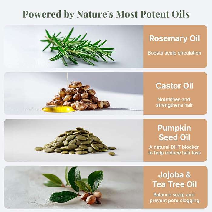The ÉLIX USDA Organic Rosemary Oil for Hair Growth | Thickening Formula with Castor & Pumpkin Seed | for Hair Loss & Thinning | Made in USA | 4oz - Image 4