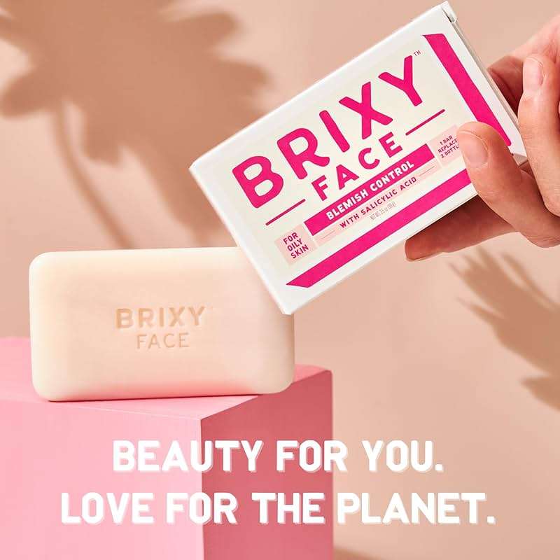 BRIXY Blemish Control Facial Cleansing Bar – Salicylic Acid Unclogs Pores And Balances Natural Oils, Ceramides and Niacinamide Promote Heathy Skin Barrier, pH Balanced, Soap Free, Vegan - Image 8