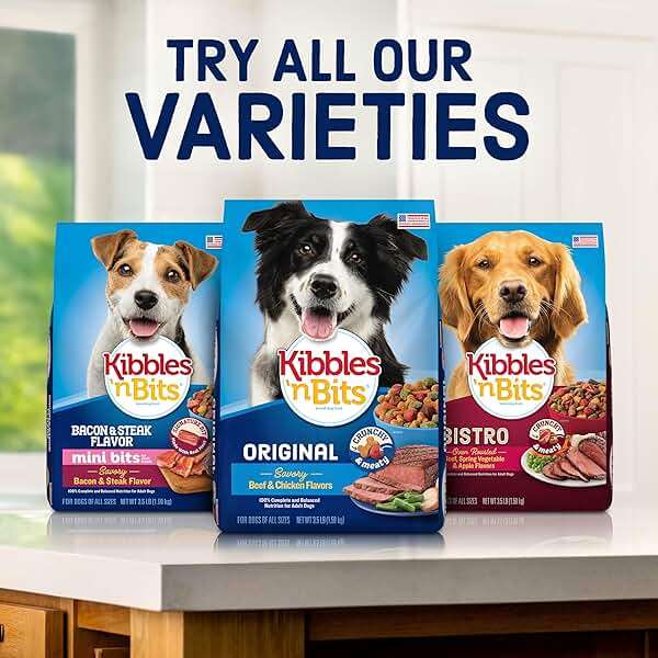 Kibbles 'n Bits Mini Bits Small Breed Dry Dog Food, Savory Bacon & Steak Flavor for Adult Dogs, 3.5 lb. Bag - Image 7